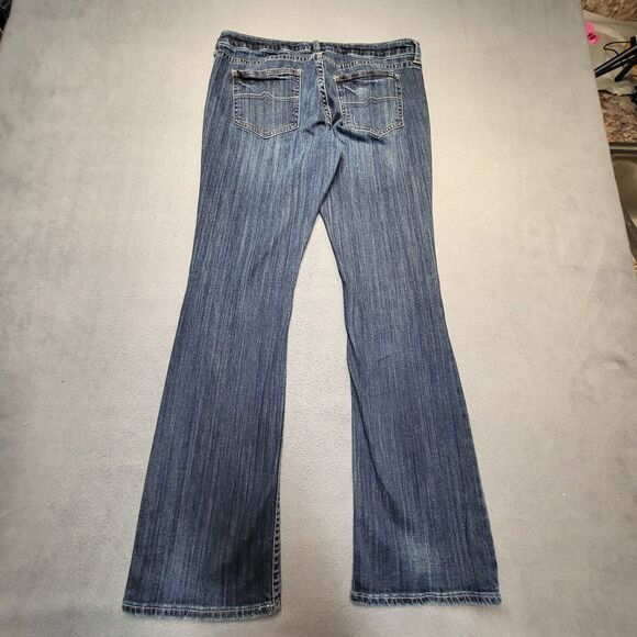 Arizona Jean Co Juniors 11 Blue Boot Cut Distressed Stretch Denim - Picture 11 of 12